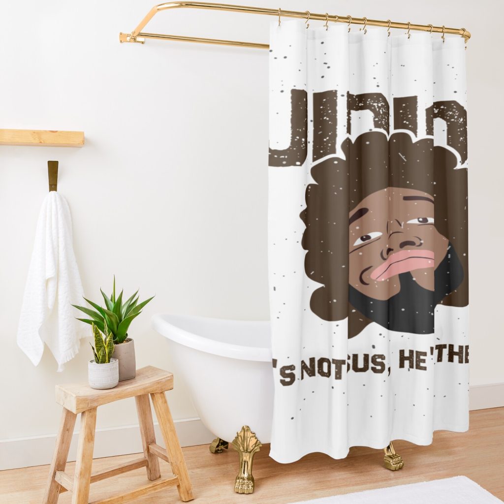 Homiesexual Jidion IT S NOT SUS HE S THE HOMIE Shower curtain Official Haikyuu Merch